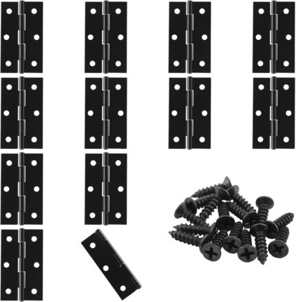 Ball Bearing Butt Hinges 2.5 Inch — 12 Pack, Black