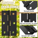 Ball Bearing Butt Hinges 2.5 Inch — 12 Pack, Black