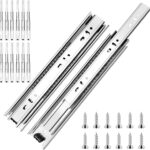 Ball Bearing Drawer Slides 16 Inch — 6 Pairs, Full Extension, 100 lb