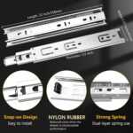 Ball Bearing Drawer Slides 16 Inch — 6 Pairs, Full Extension, 100 lb