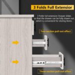 Ball Bearing Drawer Slides 16 Inch — 6 Pairs, Full Extension, 100 lb