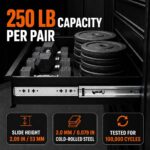 Ball Bearing Drawer Slides 36 Inch — 1 Pair, 250 lb, Galvanised Steel