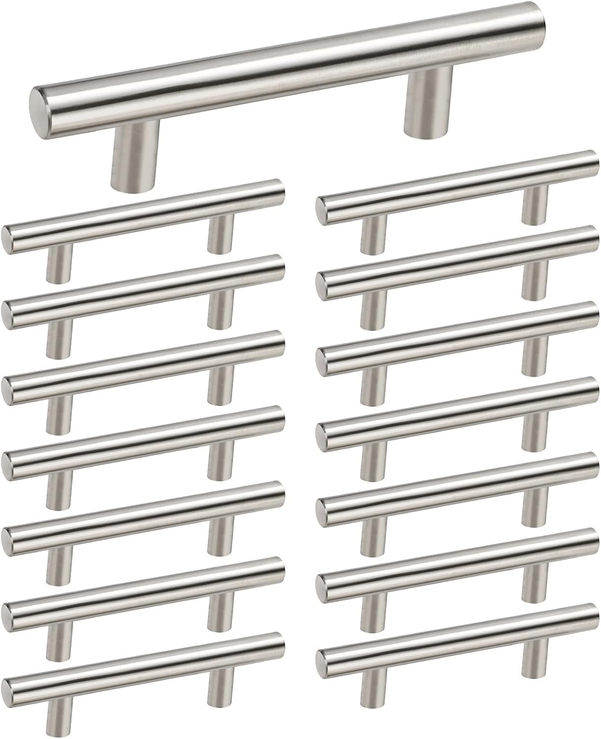 Cabinet Pull Handles 3 Inch — 15 Pack, Brushed Nickel Stainless Steel Cabinet Pull Handles 3 Inch — 15 Pack, Brushed Nickel Stainless Steel