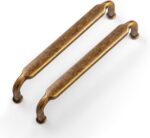 Cabinet Pulls 5 Inch Hole Centres — 6 Pack, Antique Brass Zinc Alloy