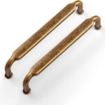 Cabinet Pulls 5 Inch Hole Centres — 6 Pack, Antique Brass Zinc Alloy