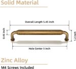 Cabinet Pulls 5 Inch Hole Centres — 6 Pack, Antique Brass Zinc Alloy