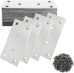 Flat Mending Plates 4 x 2 Inch — 30 Pack, Stainless Steel