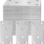 Flat Mending Plates — 40 Pack, Stainless Steel Joining Brackets