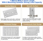 Flat Mending Plates — 40 Pack, Stainless Steel Joining Brackets