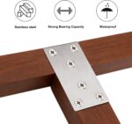 Flat Mending Plates — 40 Pack, Stainless Steel Joining Brackets