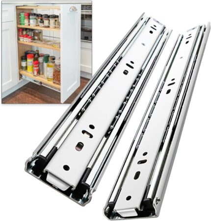 Heavy Duty Drawer Slides Full Extension — 150 lb, Side Mount Runners