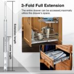 Heavy Duty Drawer Slides Full Extension — 150 lb, Side Mount Runners