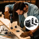 L Bracket Corner Brace Kit — 26 Pieces in 3 Sizes, Black Stainless Steel
