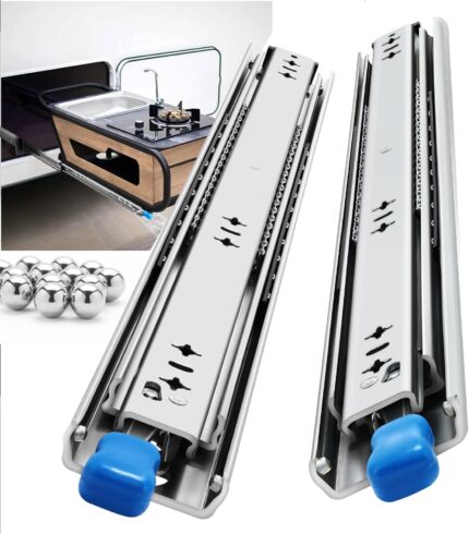 Locking Drawer Slides Full Extension — 250 lb Runners with Lock