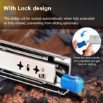 Locking Drawer Slides Full Extension — 250 lb Runners with Lock