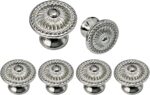 Miniature Ring Pull Knobs 25 mm — 8 Pack, Antique Brass