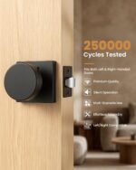 Privacy Door Knobs Interior — 10 Pack, Matte Black Zinc Alloy