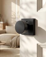 Privacy Door Knobs Interior — 10 Pack, Matte Black Zinc Alloy