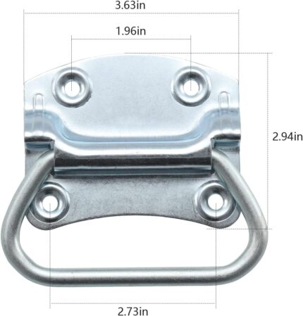 Pull Ring Handles 3.5 Inch — 8 Pack, Zinc Plated Steel