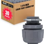 PVC Liquid Tight Conduit Connectors 1-1/4 Inch — 30 Pack, Straight