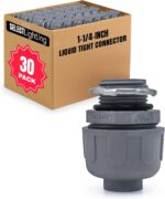 PVC Liquid Tight Conduit Connectors 1-1/4 Inch — 30 Pack, Straight