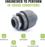 PVC Liquid Tight Conduit Connectors 1-1/4 Inch — 30 Pack, Straight