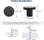 Round Cabinet Knobs 1-1/5 Inch — 30 Pack, Matte Black
