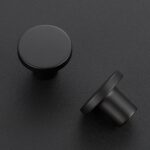 Round Cabinet Knobs 1-1/5 Inch — 30 Pack, Matte Black