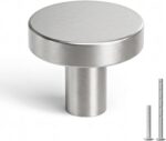 Round Cabinet Knobs — 10 Pack, Brushed Nickel Aluminium Alloy
