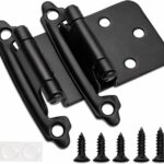 Self Closing Cabinet Hinges 1/2 Inch Overlay — 50 Pack, Matte Black