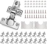 Self Closing Concealed Cabinet Hinges 1/2 Inch Overlay — 24 Pack, Face Frame