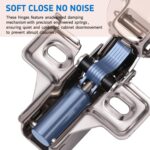 Self Closing Concealed Cabinet Hinges 1/2 Inch Overlay — 24 Pack, Face Frame