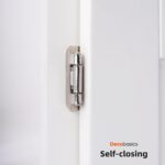 Self Closing Semi-Wrap Cabinet Hinges 1/2 Inch Overlay — 50 Pack, Brushed Nickel