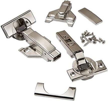 Soft Close Clip-On Hinges 110 Degree — Face Frame Set with Mounting Plates