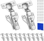 Soft Close Concealed Cabinet Hinges 1/2 Inch Overlay — 12 Pack, 105 Degree