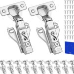 Soft Close Concealed Cabinet Hinges 1/2 Inch Overlay — 12 Pack, 105 Degree