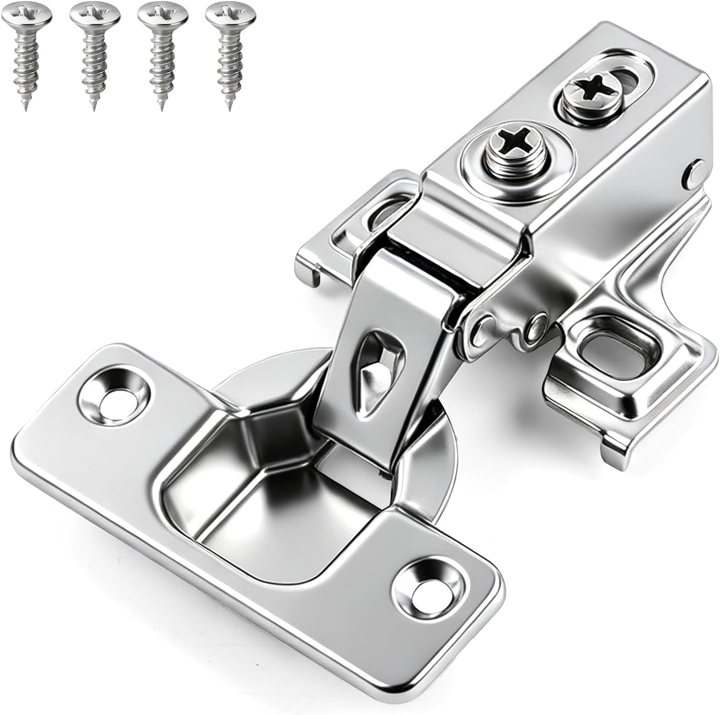Soft Close Concealed Hinges 1/2 Inch Overlay — 4 Pack, 105 Degree Soft Close Concealed Hinges 1/2 Inch Overlay — 4 Pack, 105 Degree
