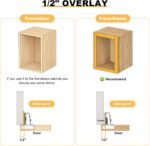 Soft Close Concealed Hinges 1/2 Inch Overlay — 4 Pack, 105 Degree