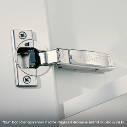 Soft Close Hinge Kit Full Overlay 110 Degree — 4 Kits for Frameless Cabinets
