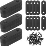Straight Brace Plates 2 x 0.6 Inch — 40 Pieces, Stainless Steel