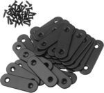 Straight Brace Plates 2 x 0.6 Inch — 40 Pieces, Stainless Steel