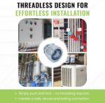 Threadless Conduit Connectors 1-1/4 Inch — 10 Pack, Zinc Plated Steel